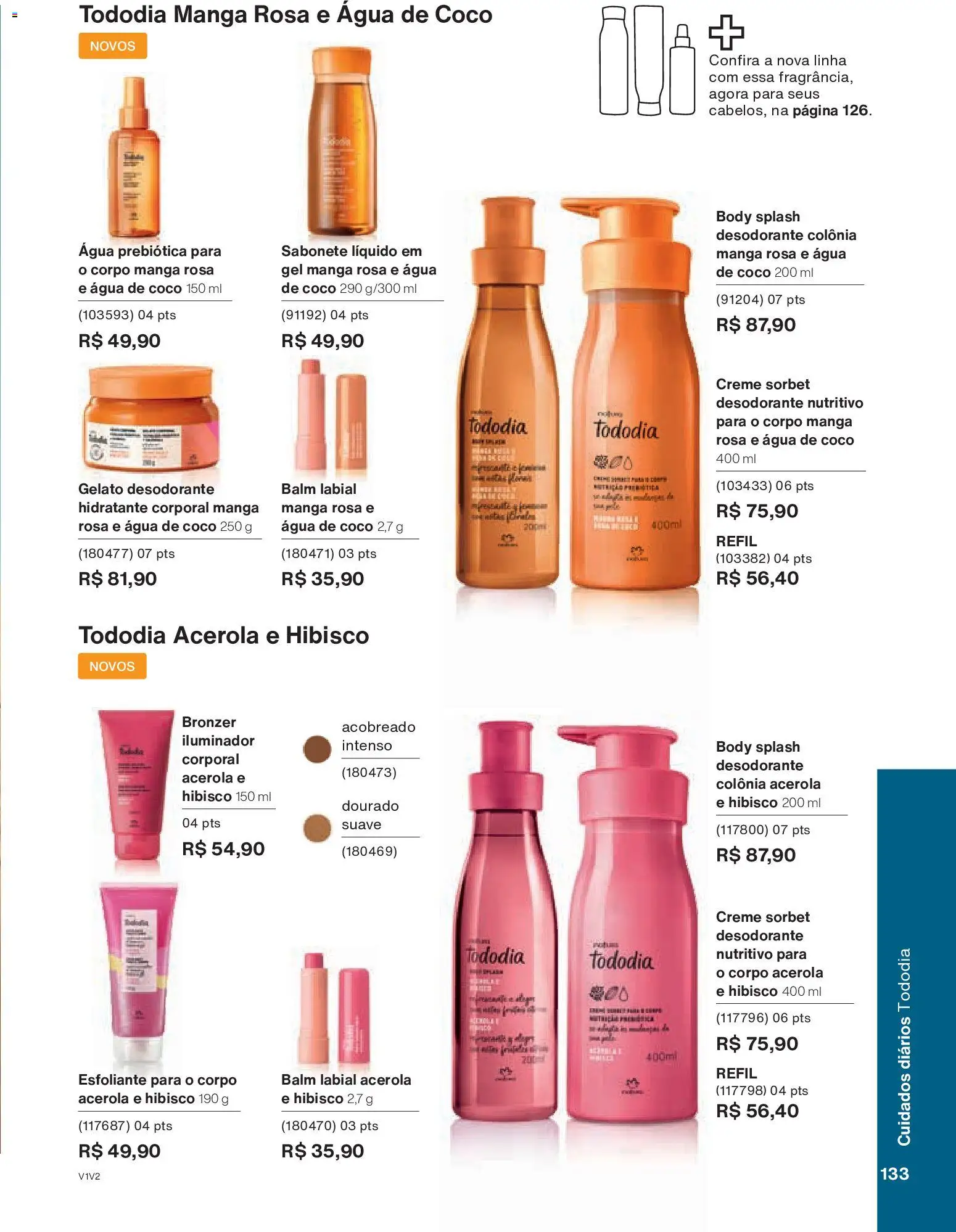 Natura Folheto - válido de 30.10.2025 | Página: 133 | Produtos: Água de coco, Sabonete, Sabonete líquido, Acerola