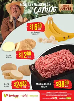 Vista previa de Soriana - Martes y Miércoles del Campo Híper: Tijuana, Mexicali, Ensenada, San Luis Río Colorado y Tecate, nuevo folleto de la tienda, válido en México a partir del 07.10.2025