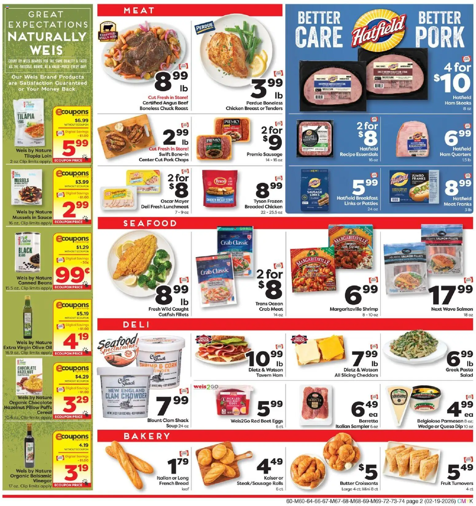 Weis Weekly Circular - MD - valid from 19.02.2026 | Page: 2 | Products: Corn, Beef, Salad, Beet