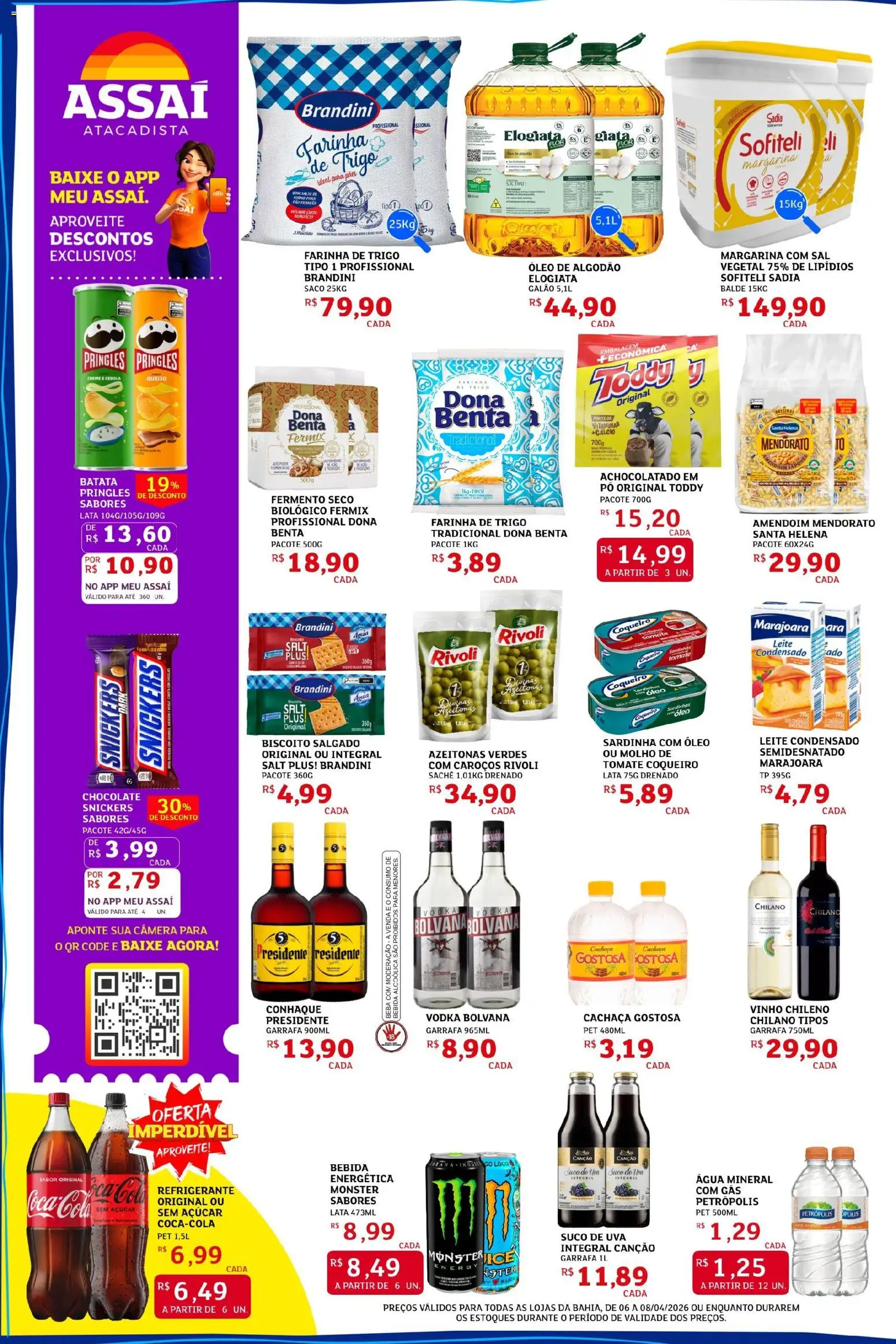 Assaí Atacadista Folheto - válido de 06.04.2026 | Página: 2 | Produtos: Vinho, Algodão, Batata, Monster