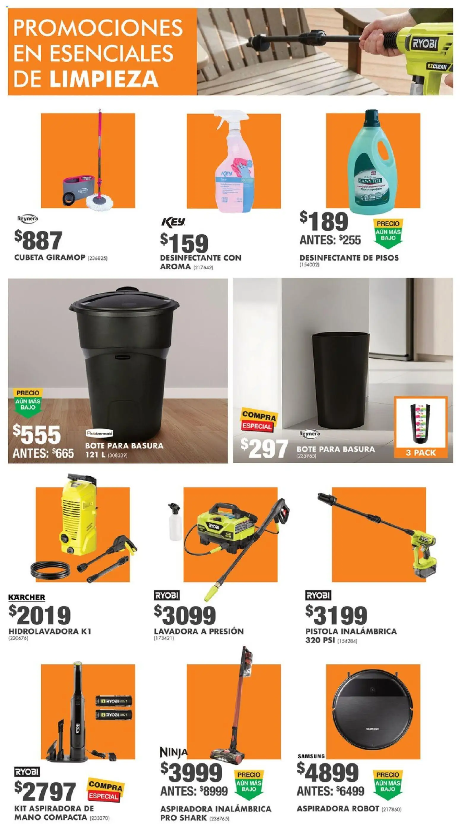 Nuevas ofertas de Home Depot válidas en toda la República Mexicana desde el 26.12.2025. ¡Encuentra las mejores ofertas en Home Depot catálogo ! | Página: 3 | Productos: Robot, Desinfectante, Lavadora, Aspiradora