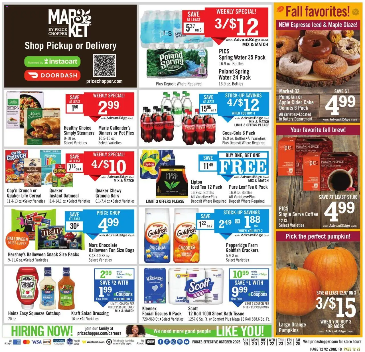 Price Chopper Weekly Ad - valid from 19.10.2025 | Page: 12 | Products: Bakery, Cider, Coffee, Tea