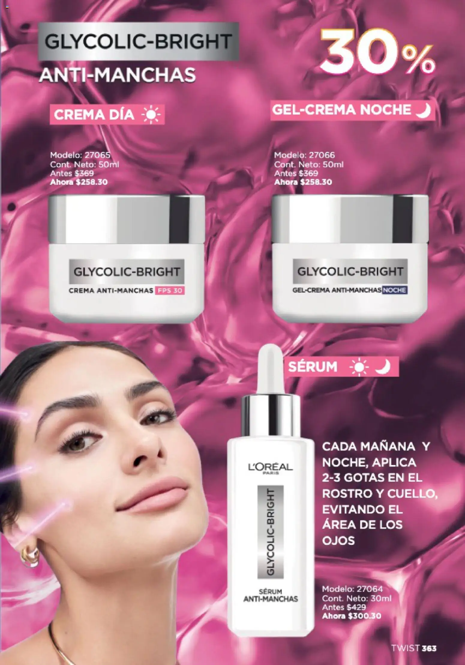 Nuevas ofertas de Ilusión válidas en toda la República Mexicana desde el 01.04.2026. ¡Encuentra las mejores ofertas en Ilusión catálogo Primavera! | Página: 365 | Productos: Serum, Crema