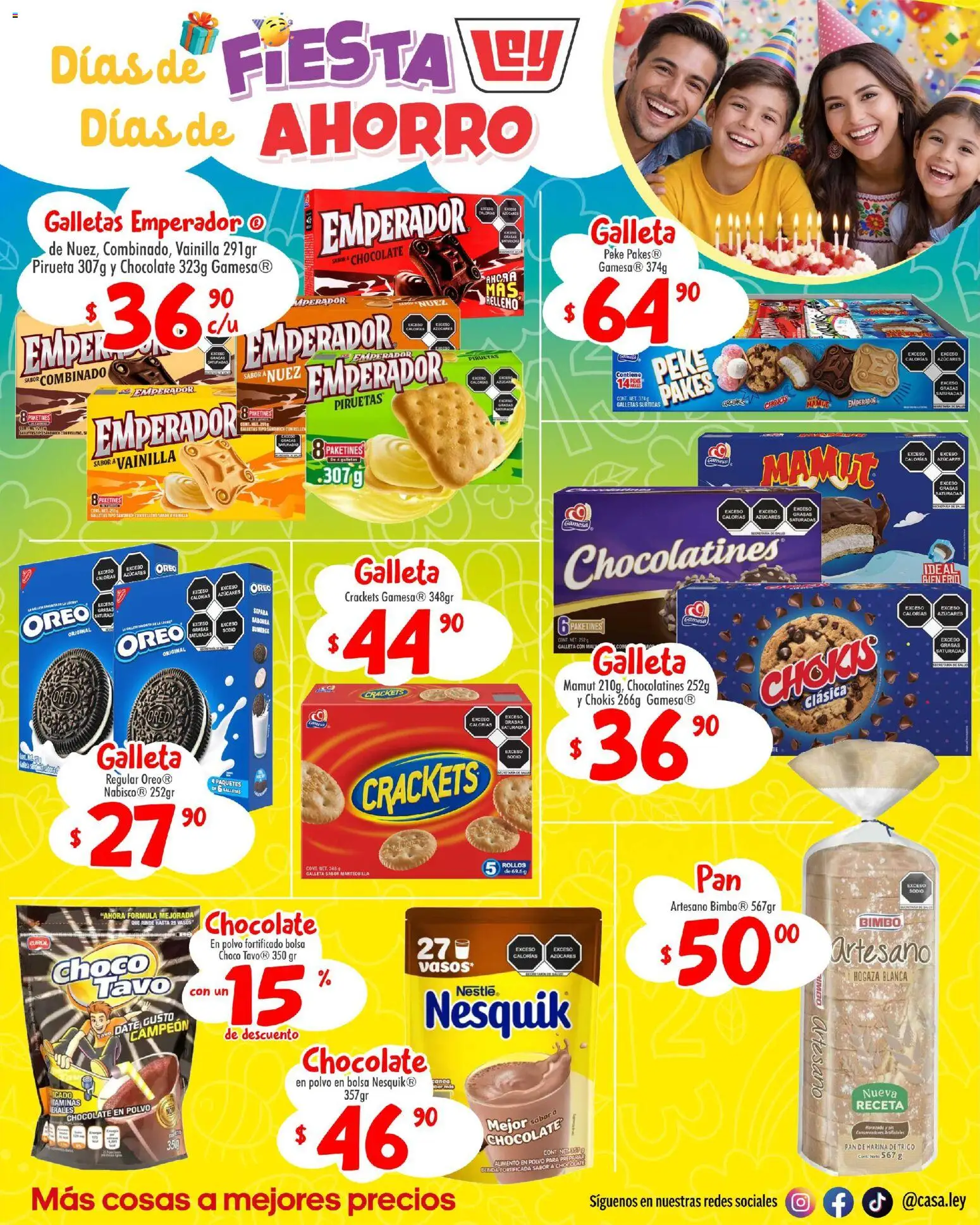 Nuevas ofertas de Casa Ley válidas en toda la República Mexicana desde el 26.04.2026. ¡Encuentra las mejores ofertas en Casa Ley folleto Interior suple Dia del Niño! | Página: 7 | Productos: Harina, Mantequilla, Nuez, Vasos