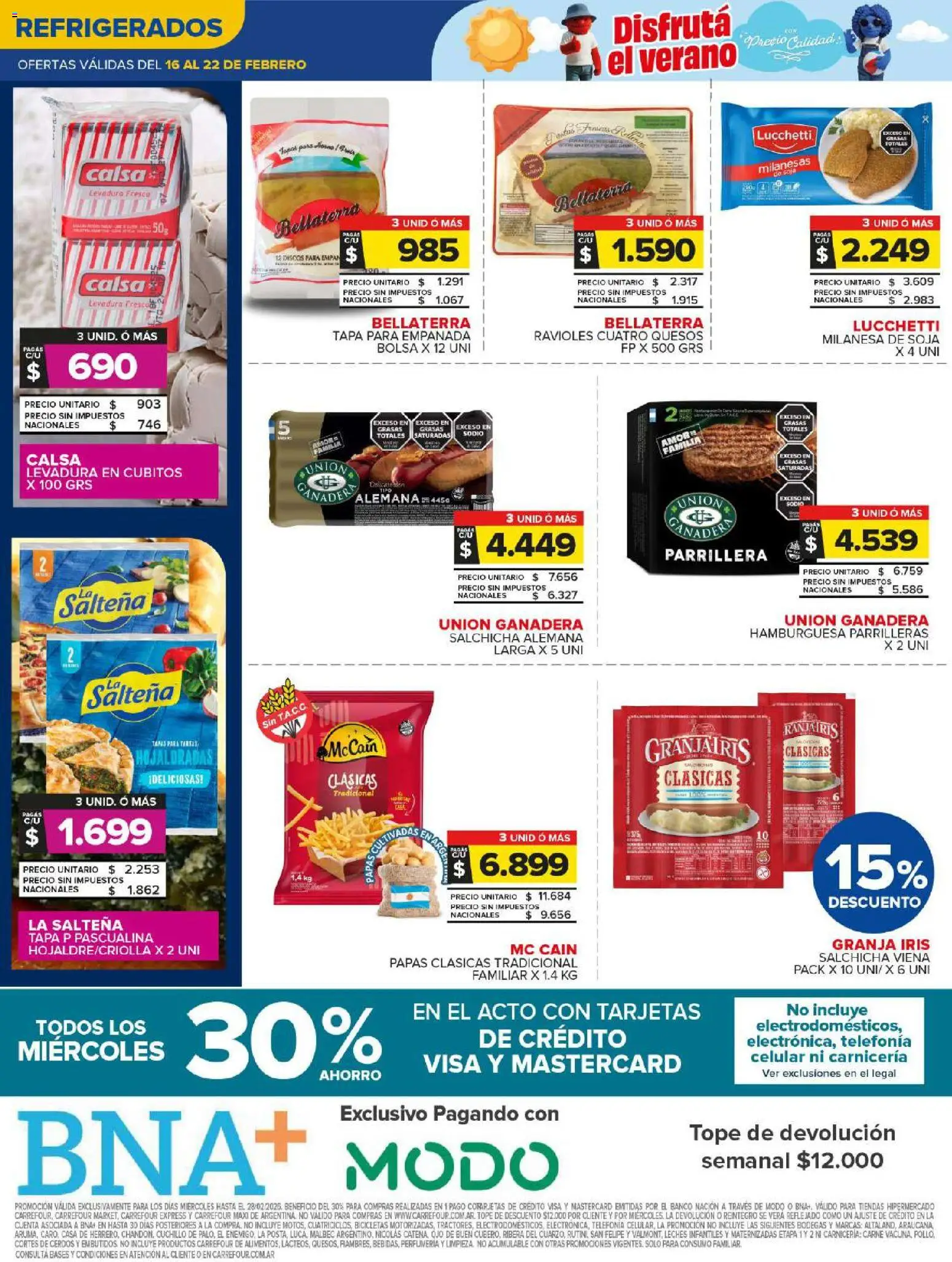 Carrefour Maxi catálogo │ válido desde el 16.02.2026 | Página: 12 | Productos: Bolsa, Cuchillo, Banco, Ravioles