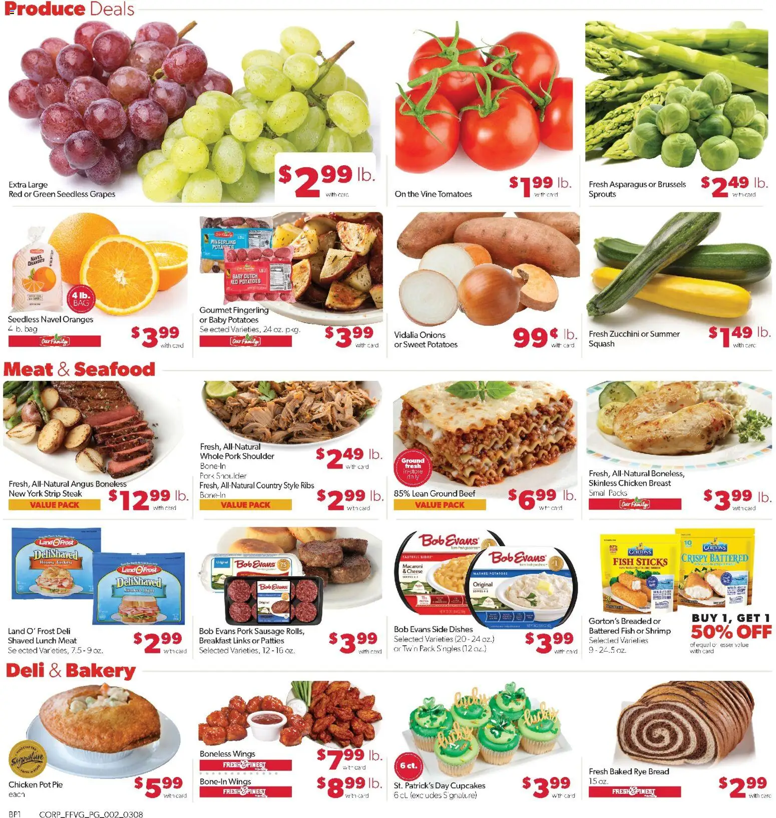 Family Fare Weekly Ad - MI - valid from 08.03.2026 | Page: 2 | Products: Asparagus, Cheese, Beef, Bag
