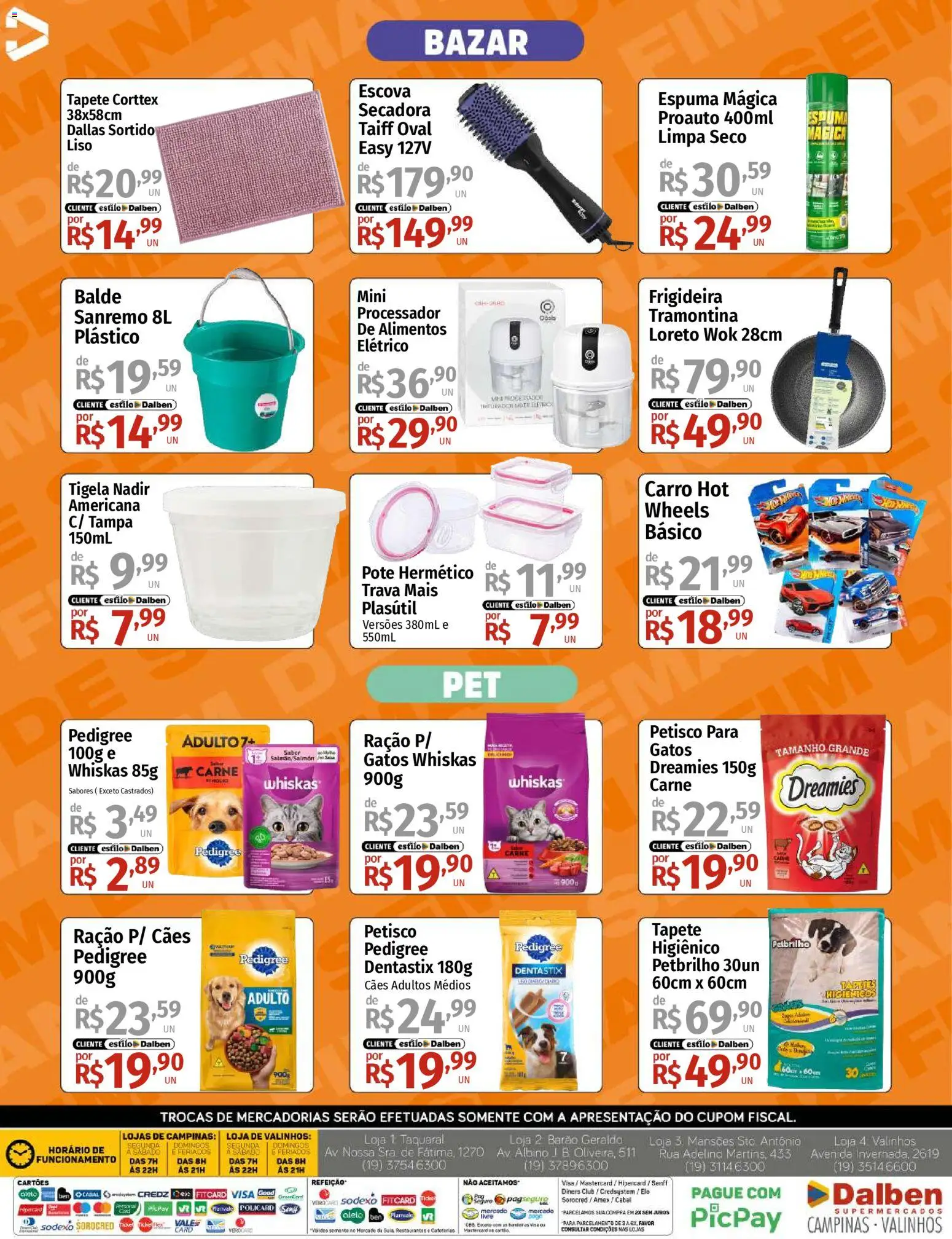Supermercado Dalben Folheto - válido de 30.01.2026 | Página: 14 | Produtos: Processador, Tapete, Carne, Balde