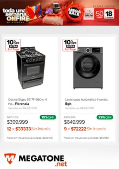Vista previa Megatone catálogo válido desde el 24.03.2026 | Página: 4 | Productos: Cocina, Lavarropas