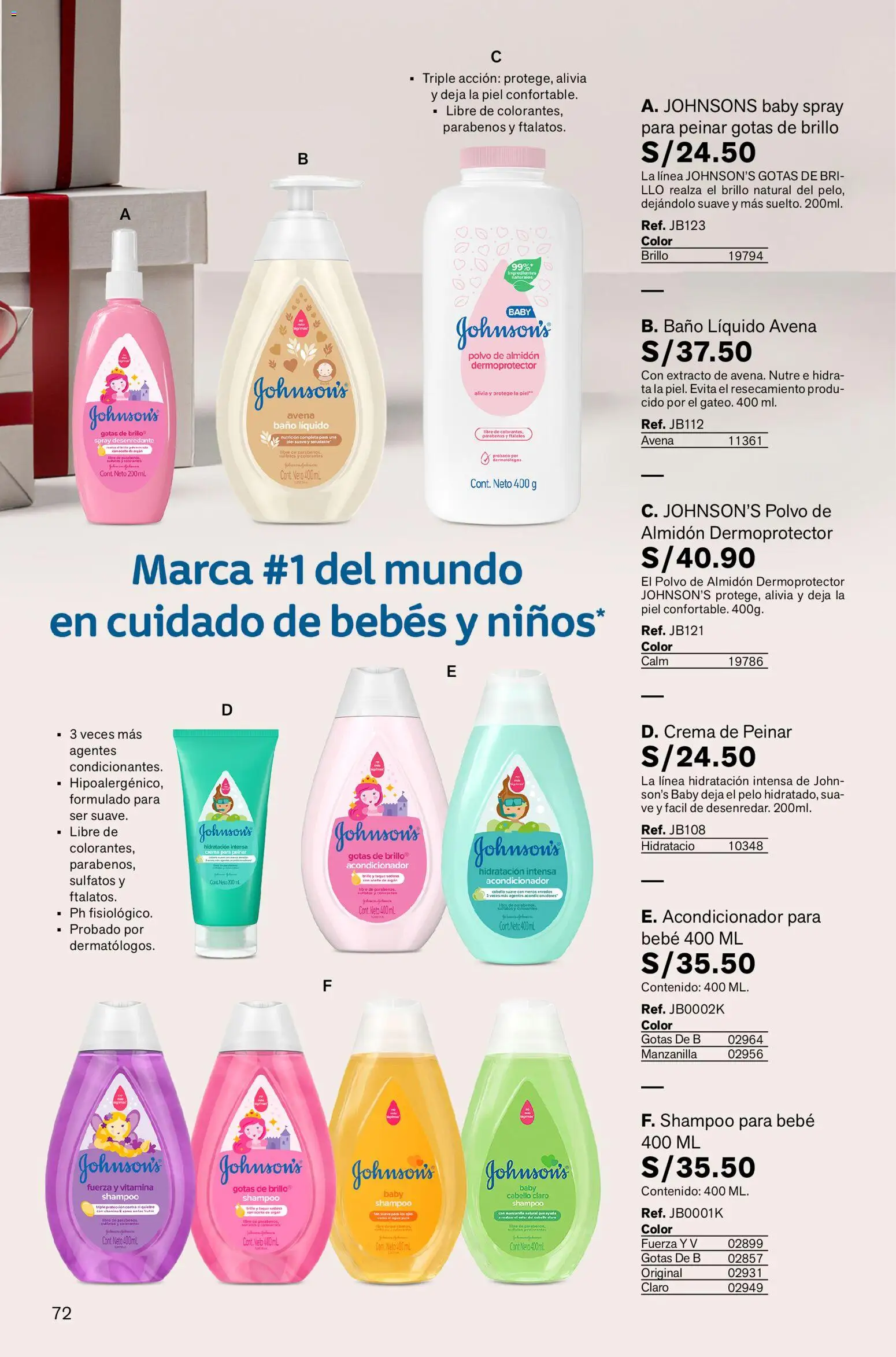 Catálogo Leonisa válido desde 13.11.2025 | Página: 72 | Productos: Shampoo, Acondicionador, Baño, Avena