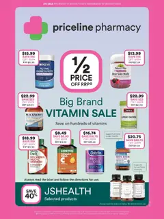 Preview of Priceline Pharmacy - Big Brand Vitamin Sale - valid from 14.08.2025