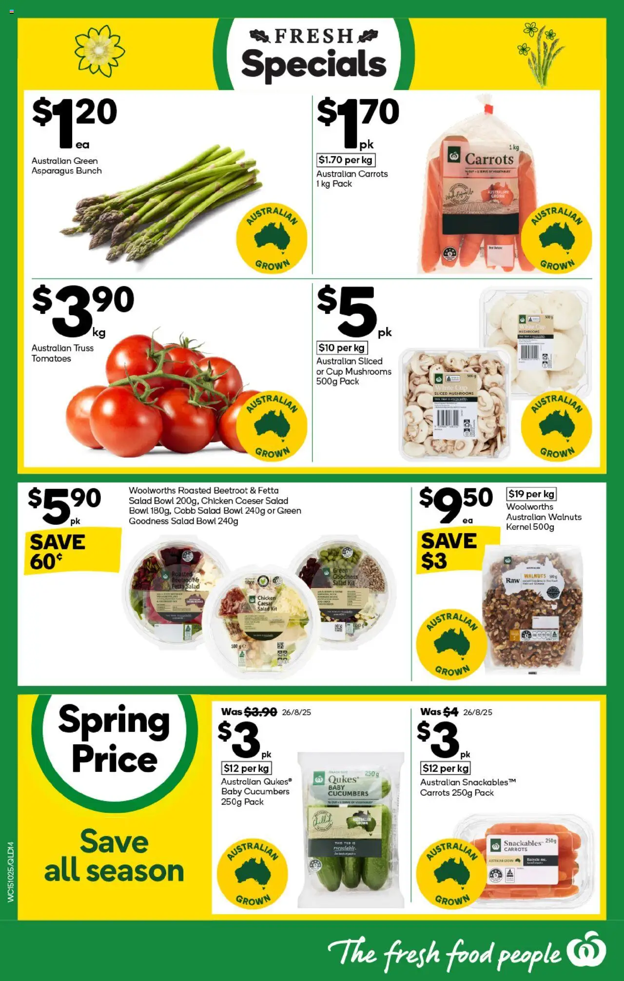 Woolworths catalogue - valid from 15.10.2025 | Page: 14 | Products: Mushrooms, Carrots, Beetroot, Cap
