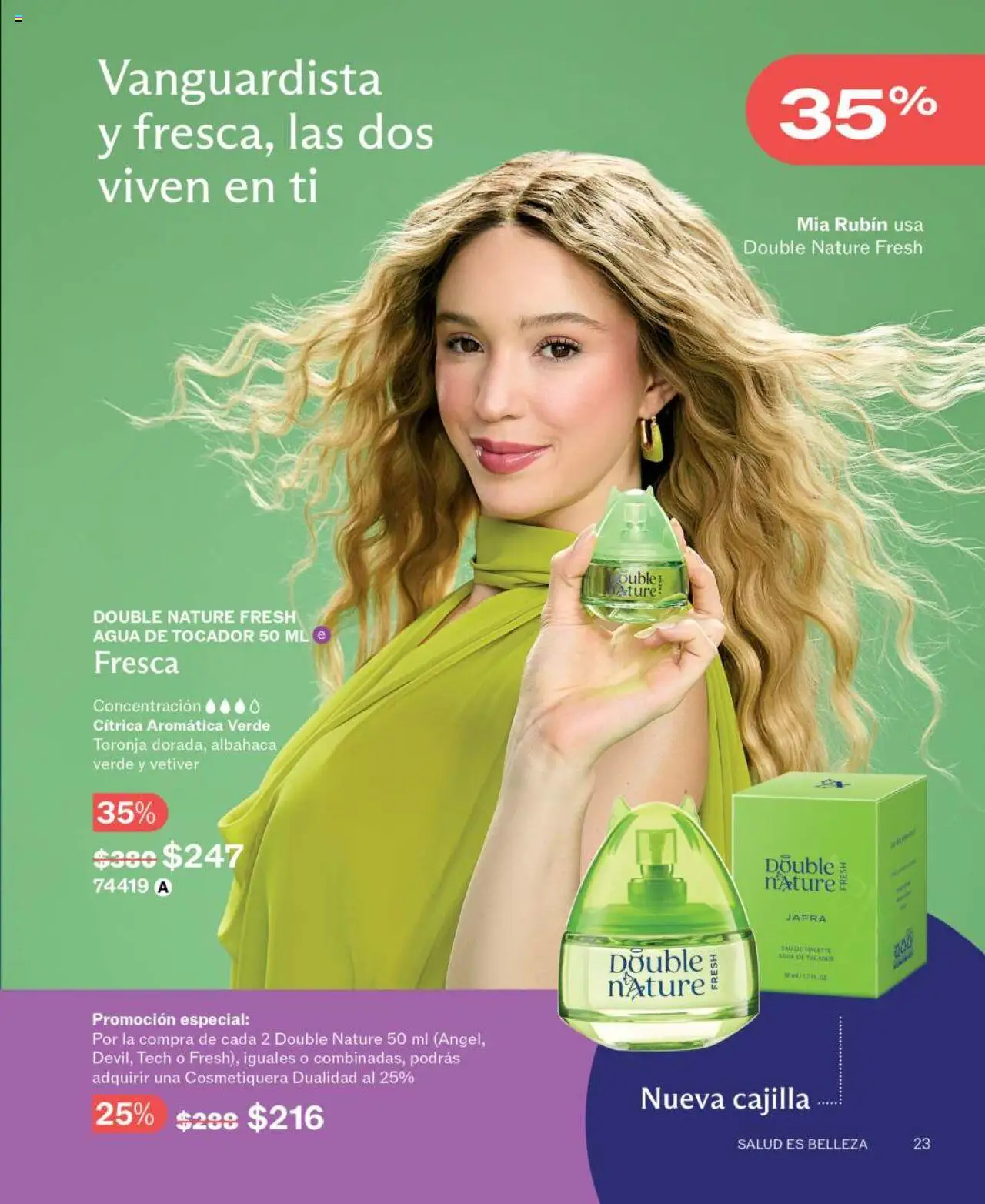 Nuevas ofertas de JAFRA válidas en toda la República Mexicana desde el 01.06.2025. ¡Encuentra las mejores ofertas en JAFRA catálogo! | Página: 23 | Productos: Agua, Toronja, Eau de toilette