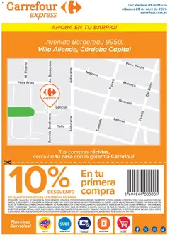 Vista previa Carrefour - Express | Av.Bordereau 9950 Villa Allende, Cordoba  válido desde el 20.03.2026