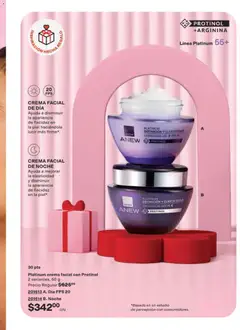 Vista previa de Platinum crema facial con Protinol, 2 variantes. 50 g, nuevo folleto de la tienda, válido en México a partir del 02.04.2026 | Página: 53 | Productos: Crema