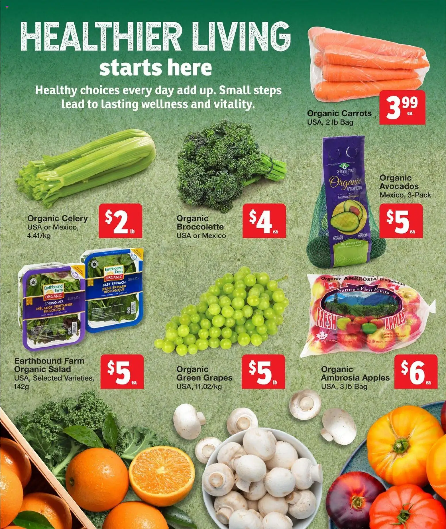 Quality Foods flyer valid from 01.01.2026 | Page: 3 | Products: Salad, Bag, Apples