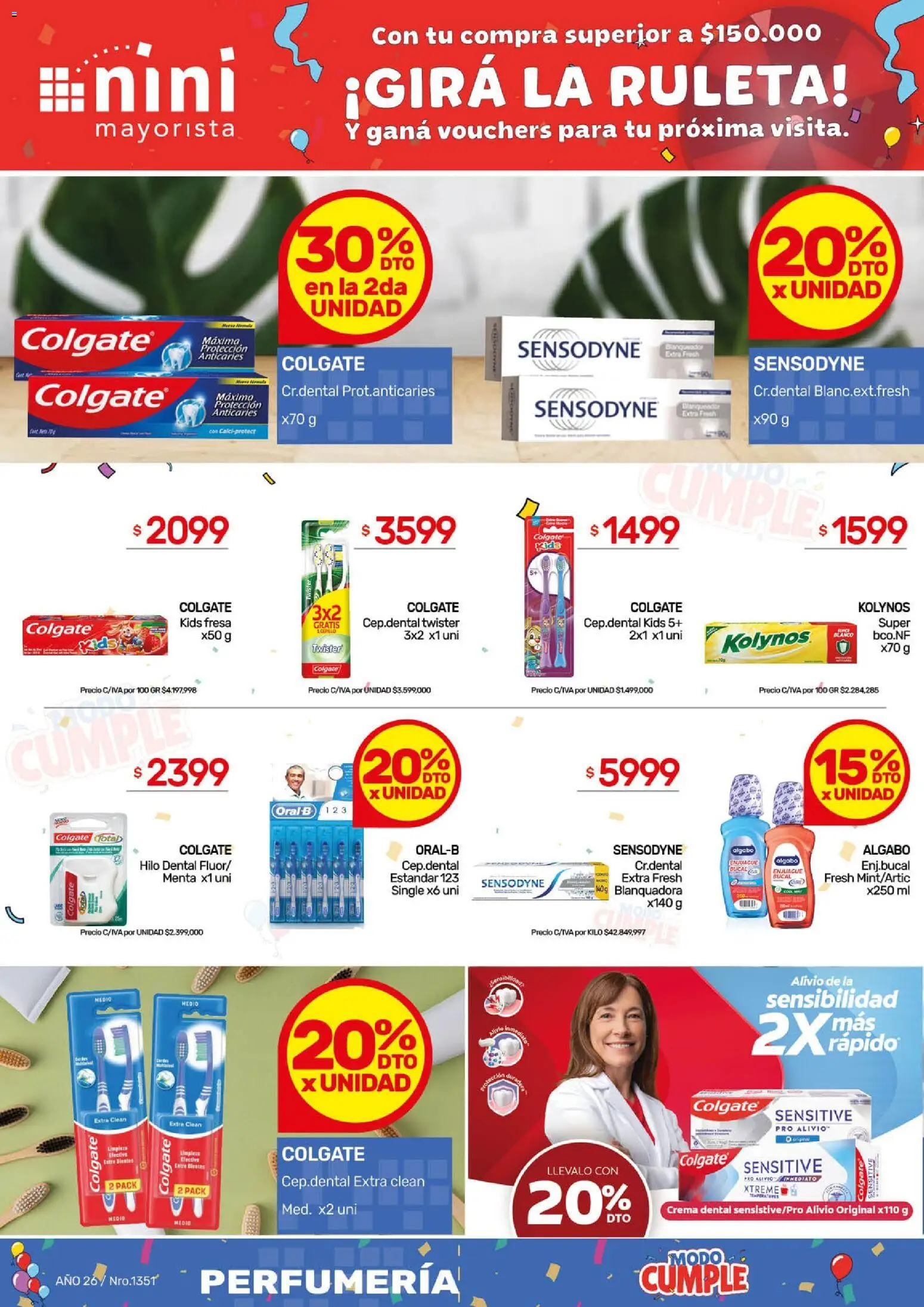 NINI Mayorista - Ofertas │ válido desde el 16.03.2026 | Página: 3 | Productos: Enjuague bucal, Hilo dental, Crema