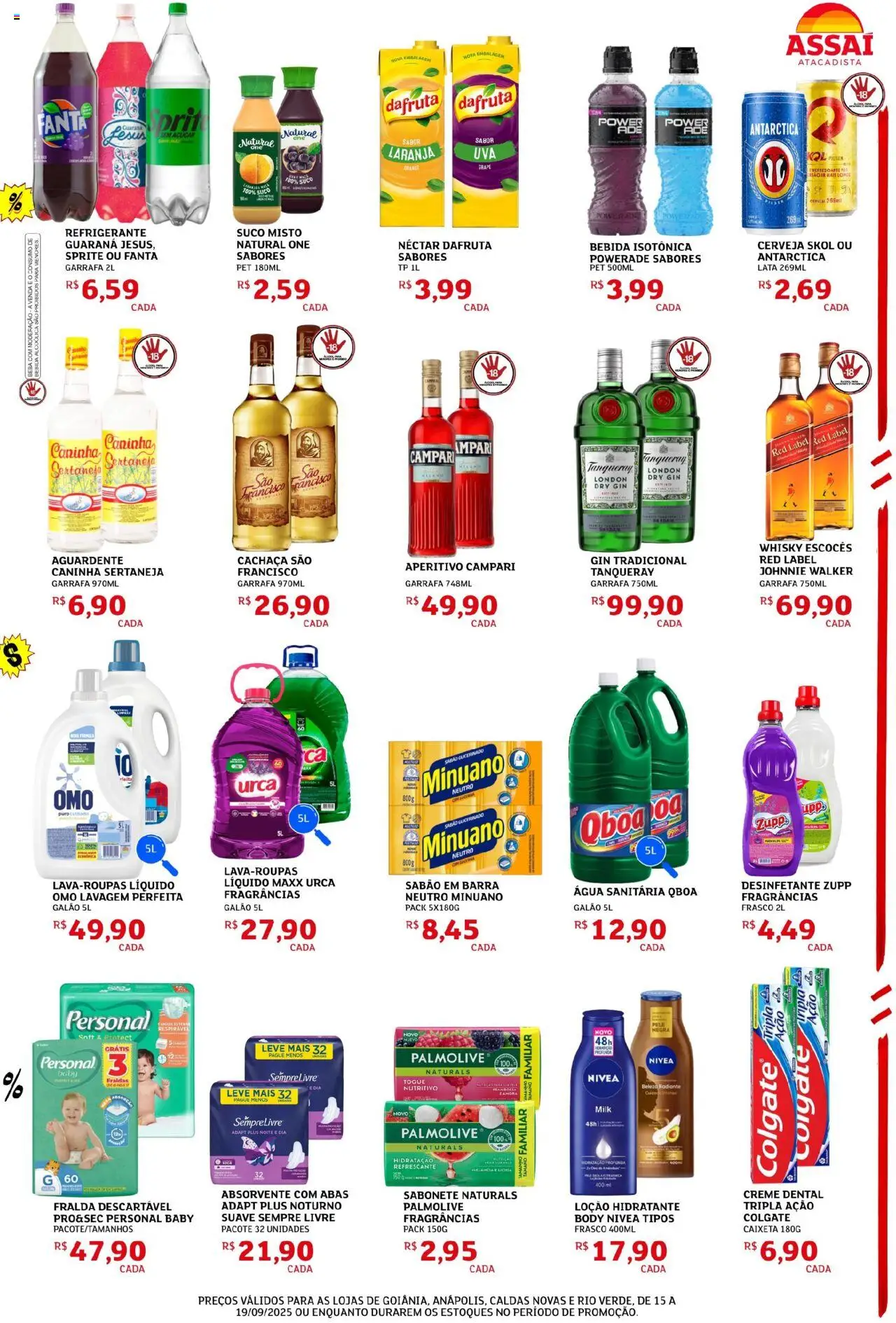 Assaí Atacadista Folheto - válido de 15.09.2025 | Página: 3 | Produtos: Gin, Bebida, Refrigerante, Body