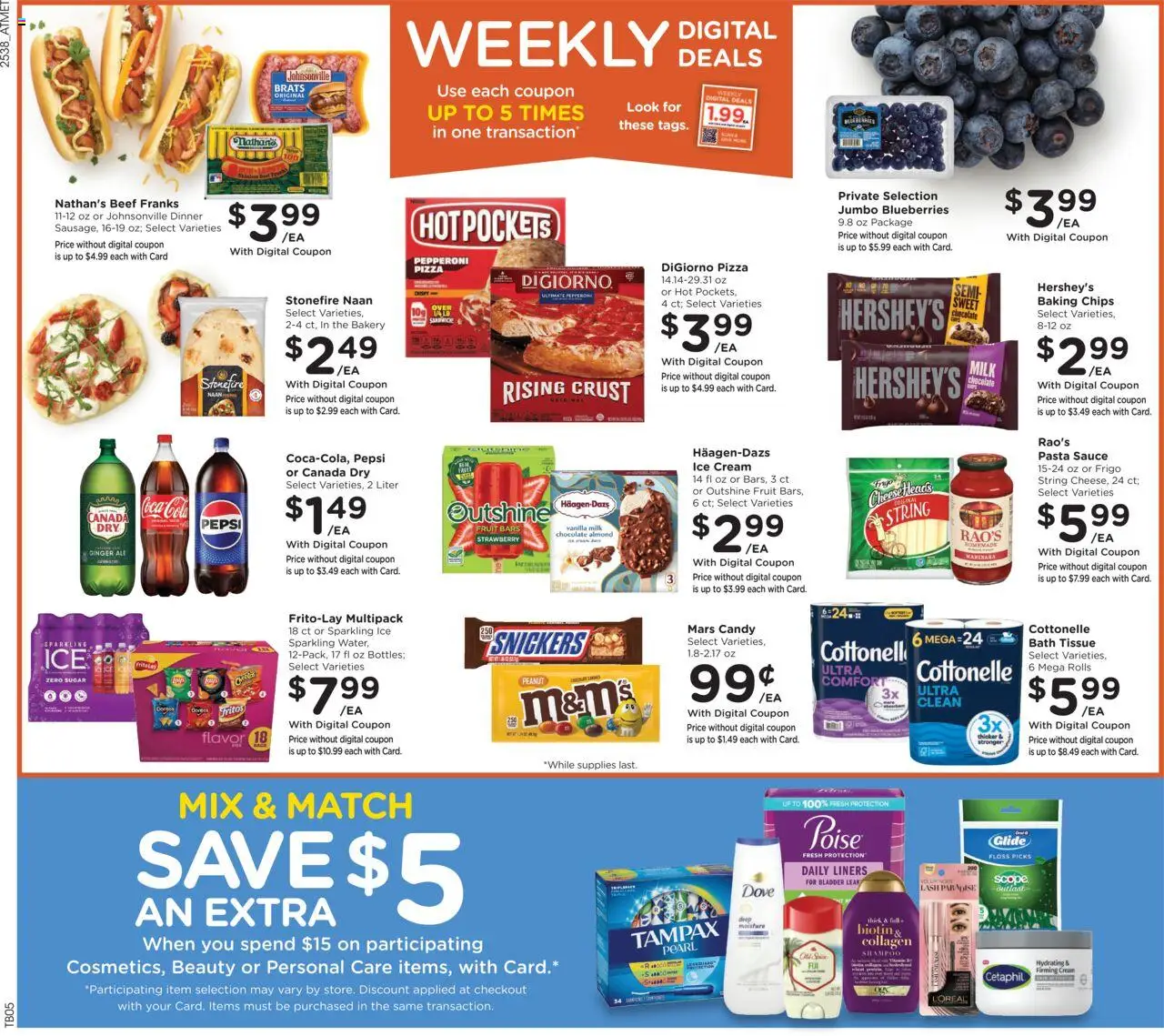 Kroger Weekly Ad - valid from 22.10.2025 | Page: 2 | Products: Bakery, Pizza, Beef, Tampons