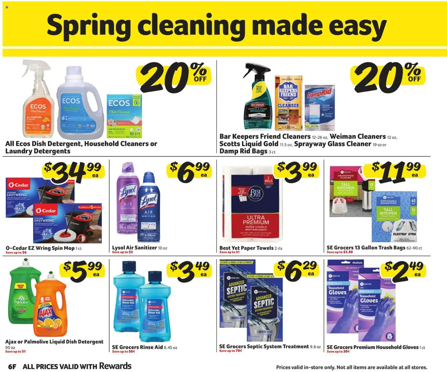 Winn Dixie In-Store Flyer - valid from 25.02.2026 | Page: 6 | Products: Detergent, Gloves, Dishwasher