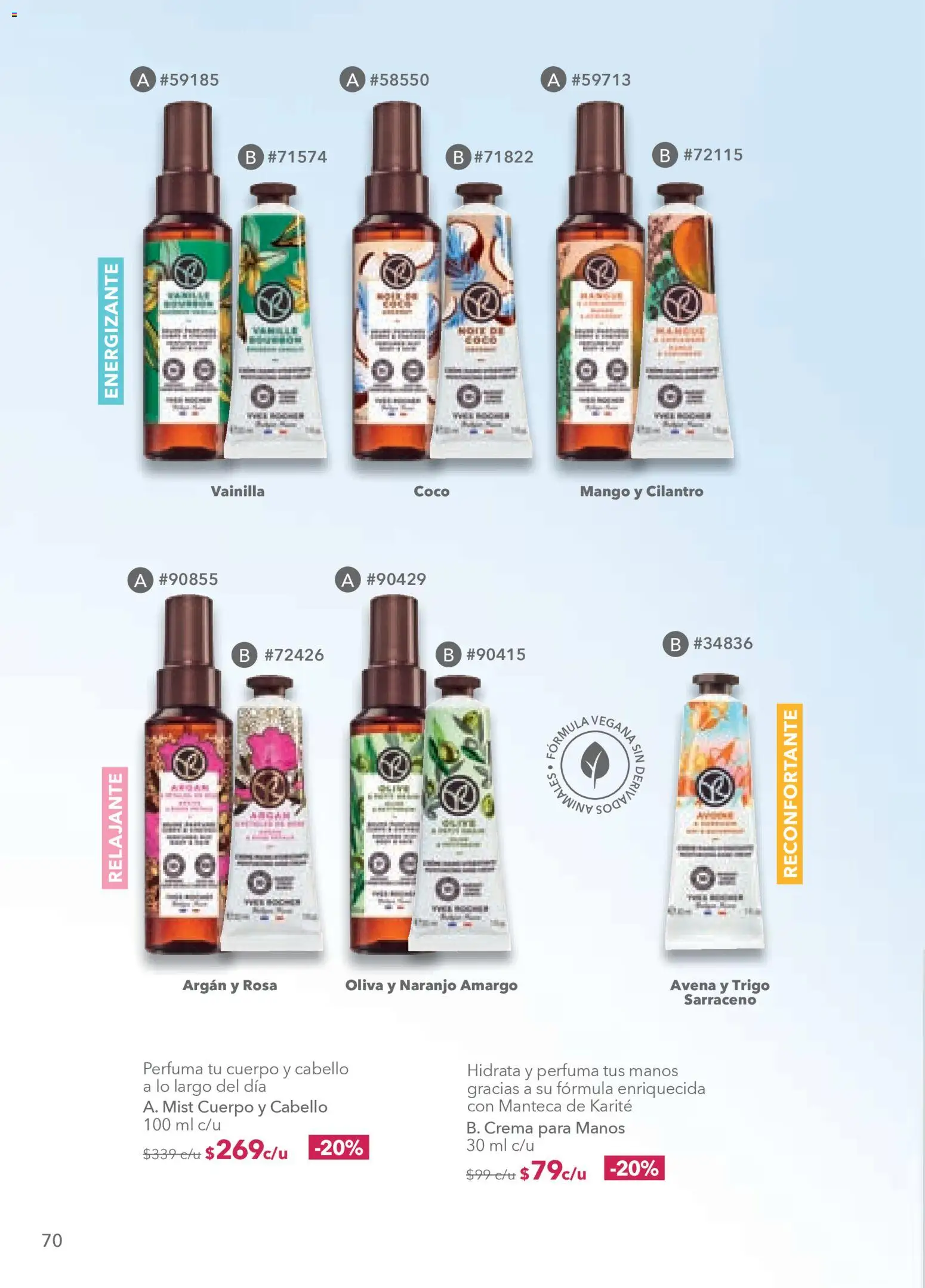 Nuevas ofertas de Yves Rocher válidas en toda la República Mexicana desde el 24.03.2026. ¡Encuentra las mejores ofertas en Yves Rocher campaña 5 2026! | Página: 72 | Productos: Avena, Crema, Mango