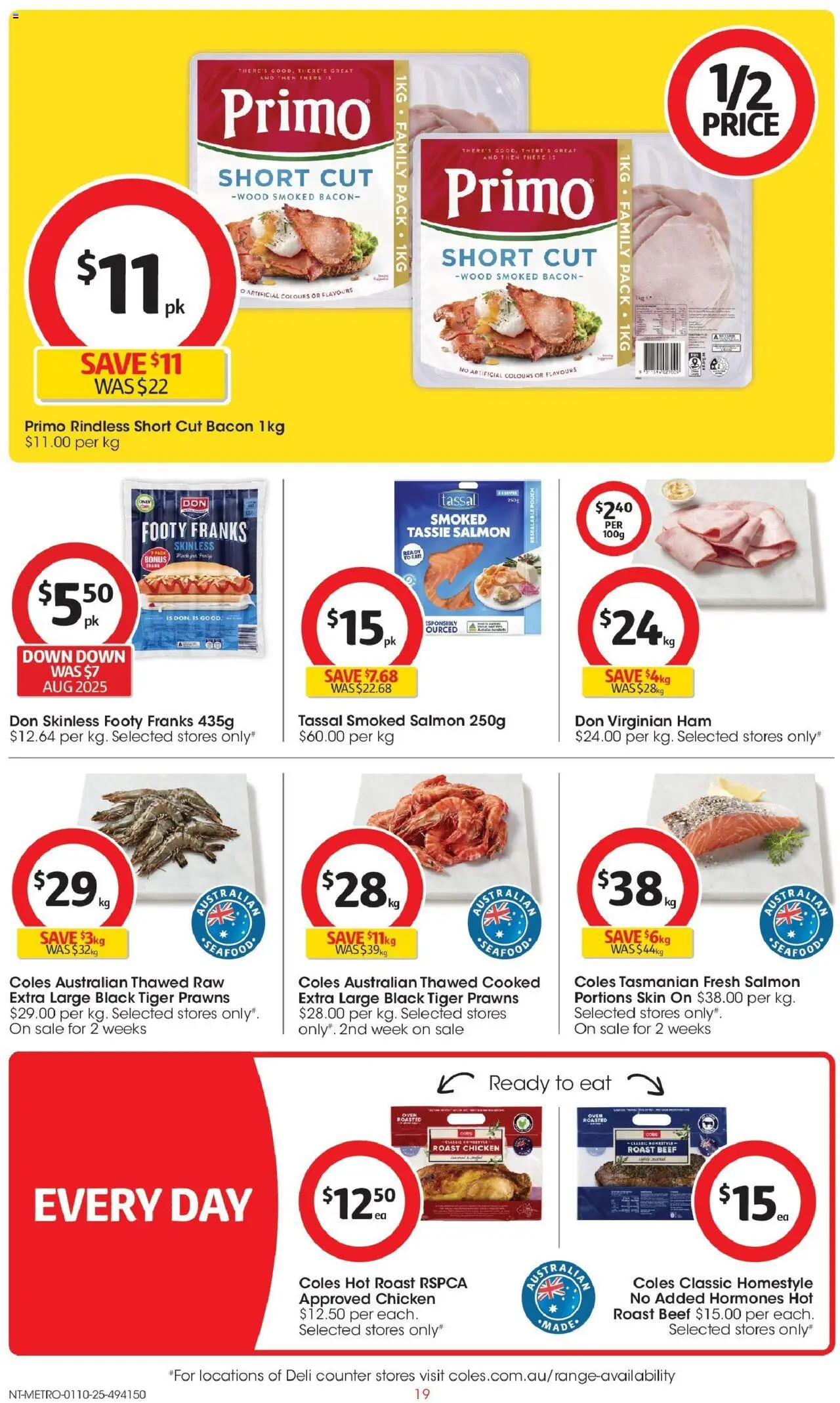 Coles catalogue - valid from 01.10.2025 | Page: 19 | Products: Bacon, Chicken, Beef, Oven