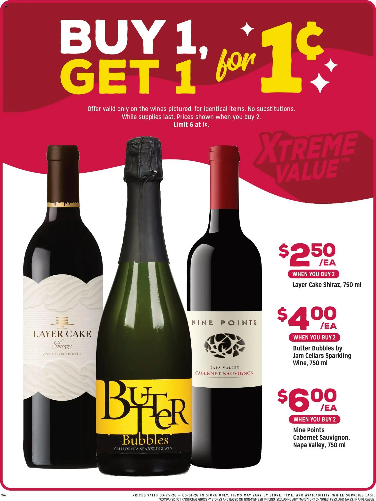 Grocery Outlet Weekly Ad - valid from 25.03.2026 | Page: 7 | Products: Butter, Wine