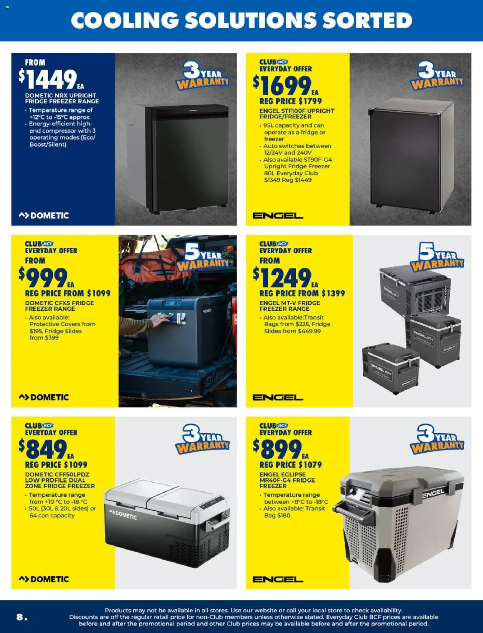 BCF catalogue - valid from 28.04.2026 | Page: 8 | Products: Slides, Bag, Fridge, Freezer