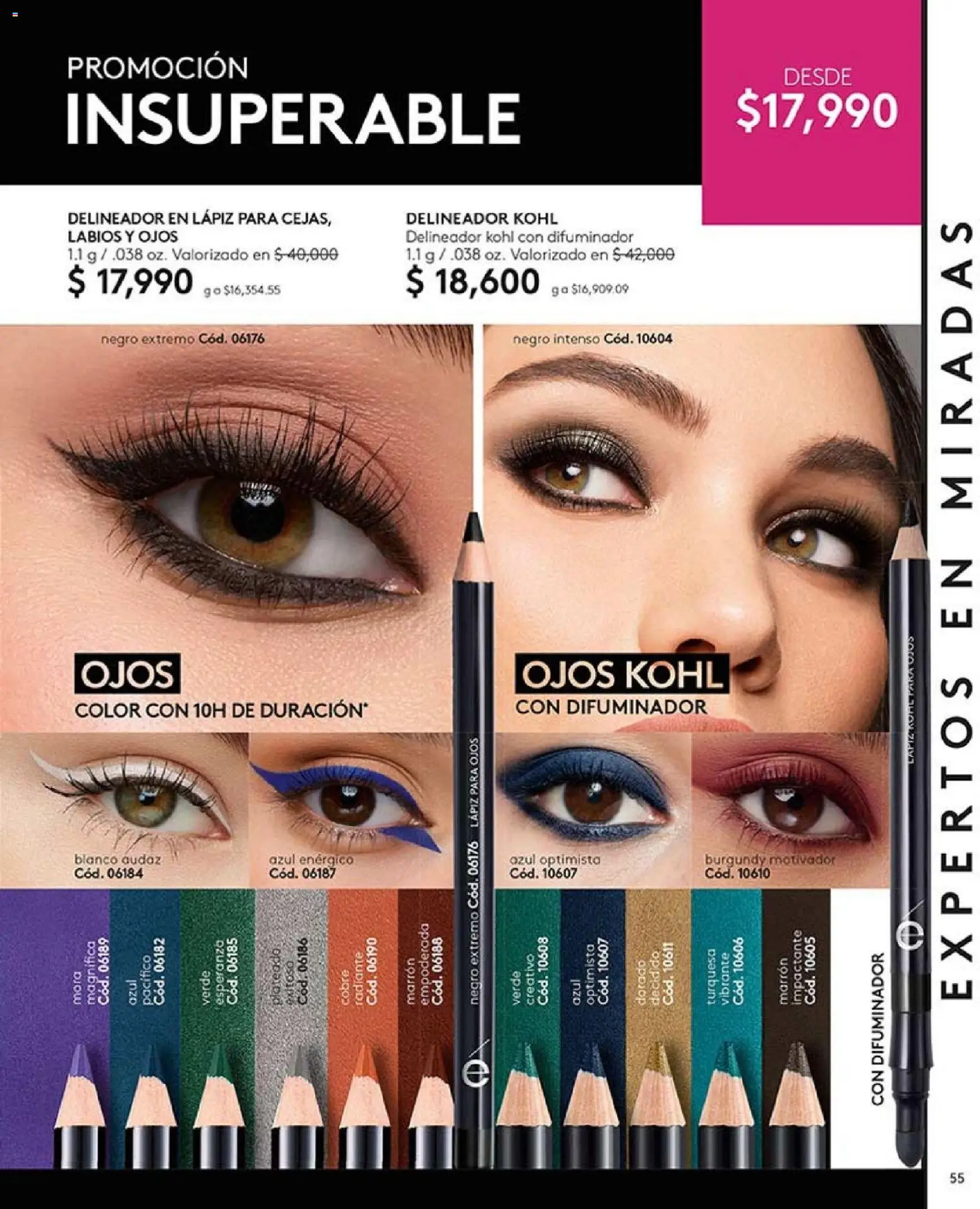 Ésika revista - valida desde el 01.01.2026 | Página: 55 | Productos: Delineador, Mora