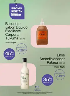 Vista previa de Natura campaña 4 2026, nuevo folleto de la tienda, válido en México a partir del 20.02.2026 | Página: 8 | Productos: Jabón líquido, Exfoliante corporal, Acondicionador, Jabón