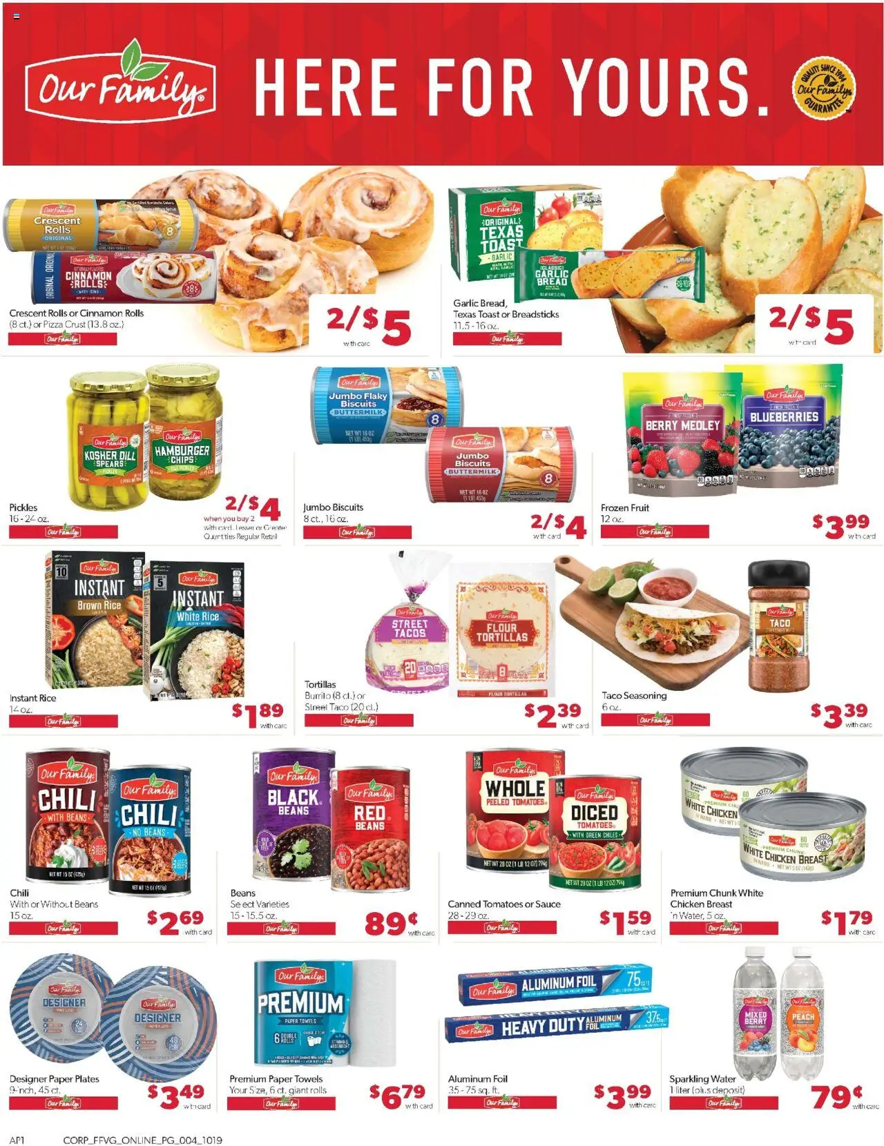 Family Fare Weekly Ad - valid from 19.10.2025 | Page: 10 | Products: Pizza, Chips, Water, Peach