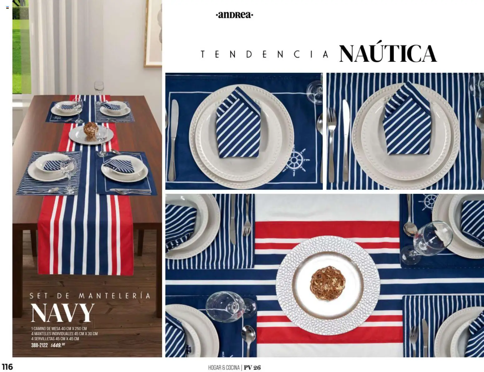 Nuevas ofertas de Andrea válidas en toda la República Mexicana desde el 25.01.2026. ¡Encuentra las mejores ofertas en Andrea catálogo Home! | Página: 116 | Productos: Cocina, Mesa, Servilletas