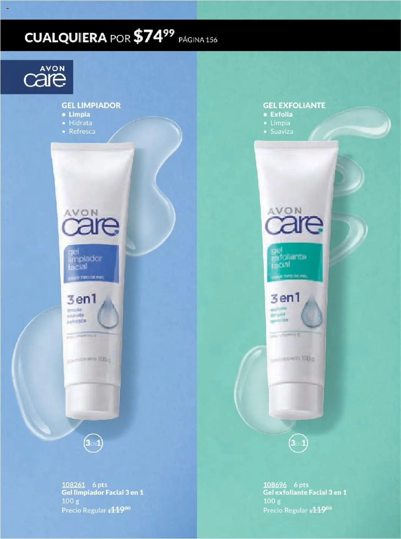Nuevas ofertas de AVON válidas en toda la República Mexicana desde el 17.03.2025. ¡Encuentra las mejores ofertas en AVON campaña 7 2025! | Página: 156 | Productos: Exfoliante facial, Limpiador, Limpiador facial
