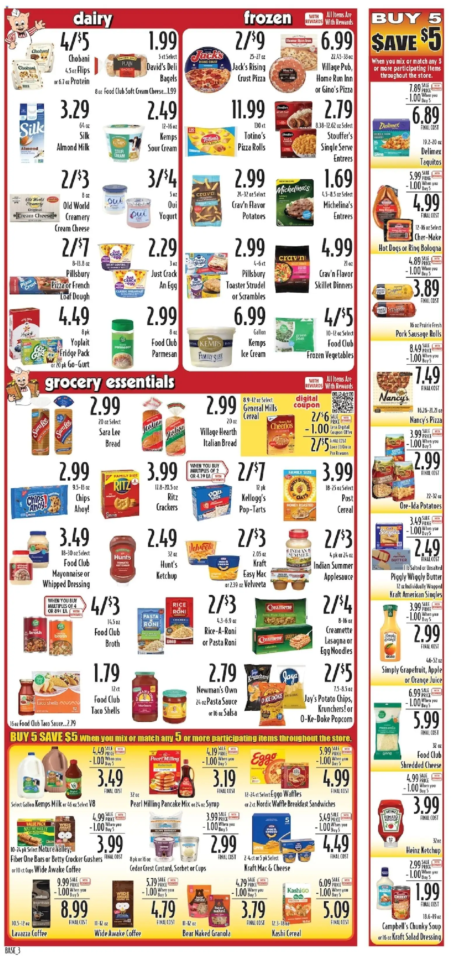 Piggly Wiggly Weekly Ad - valid from 18.02.2026 | Page: 5 | Products: Yogurt, Coffee, Pizza, Sausage