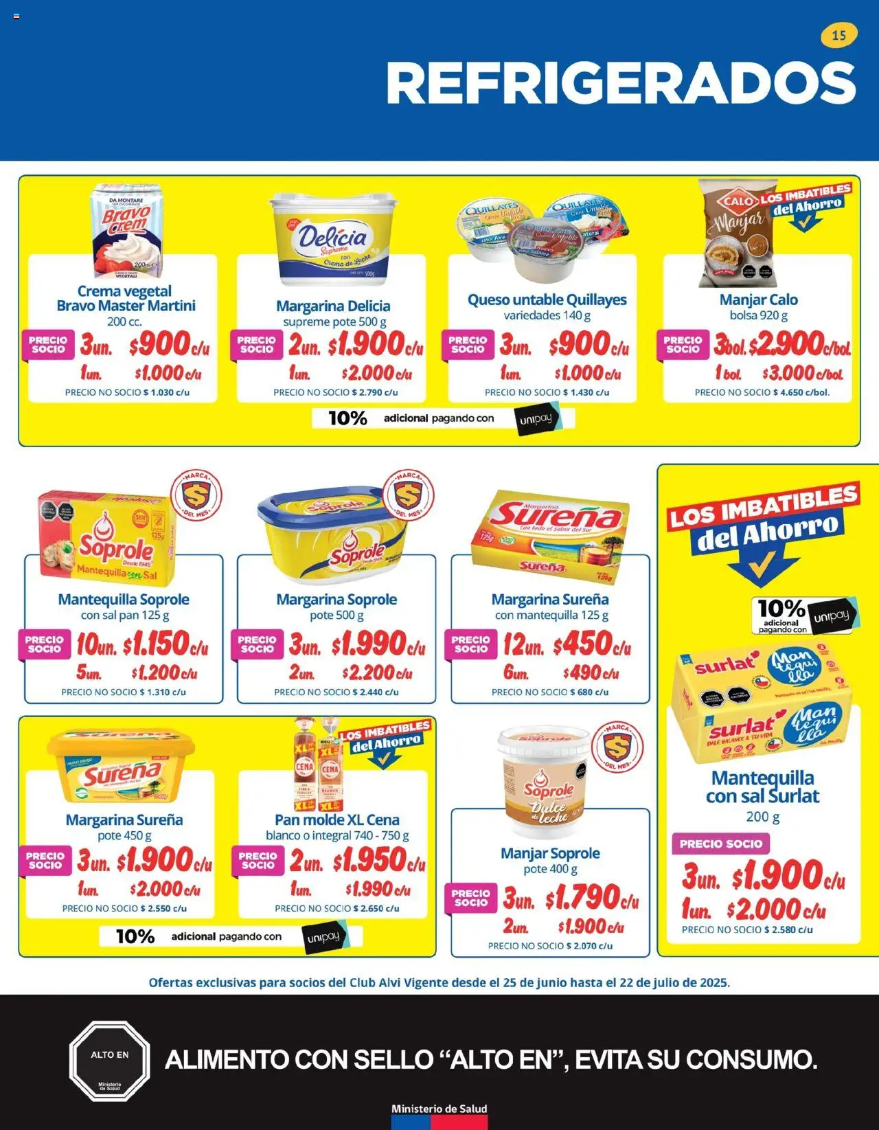 Alvi catálogo │ válido desde el 25.06.2025 | Página: 15 | Productos: Queso, Crema de leche, Crema, Manjar