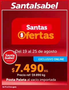 Santa Isabel ofertas  válido desde el 19.08.2025