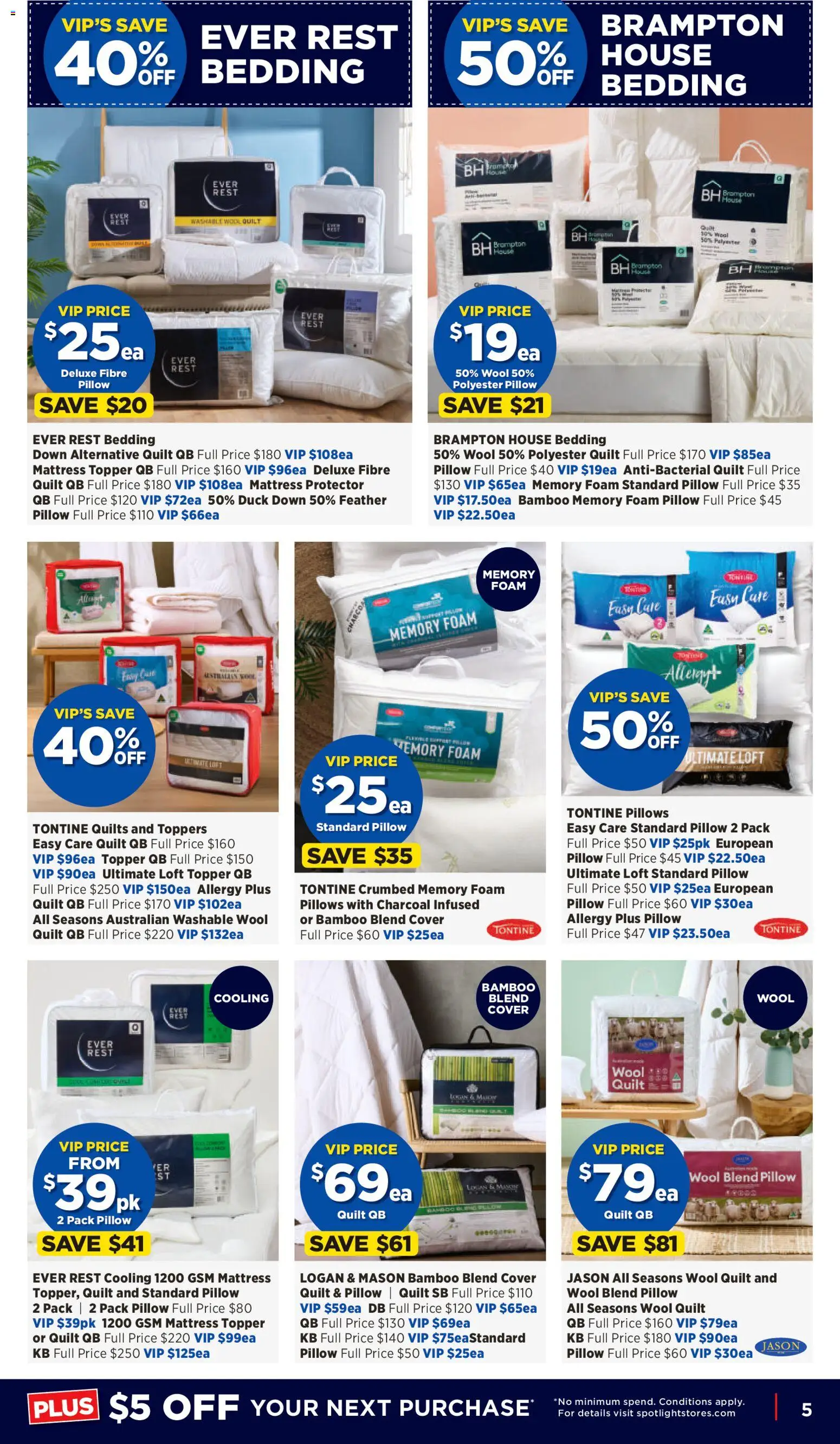 Spotlight catalogue - valid from 11.02.2026 | Page: 5 | Products: Duck, Mattress, Pillow, Allergy