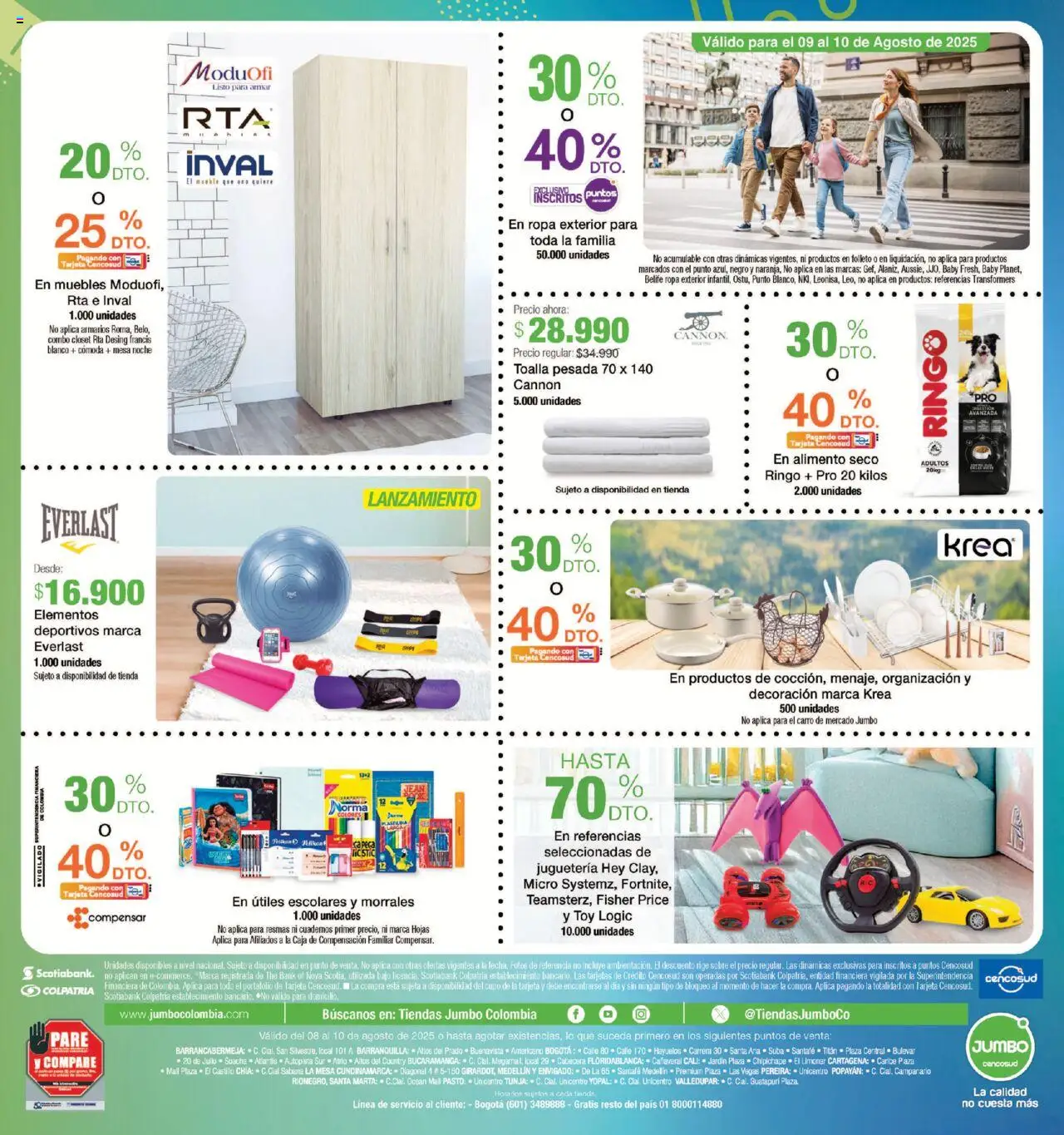 Jumbo revista - valida desde el 08.08.2025 | Página: 2 | Productos: Jean, Toalla, Cómoda, Ropa