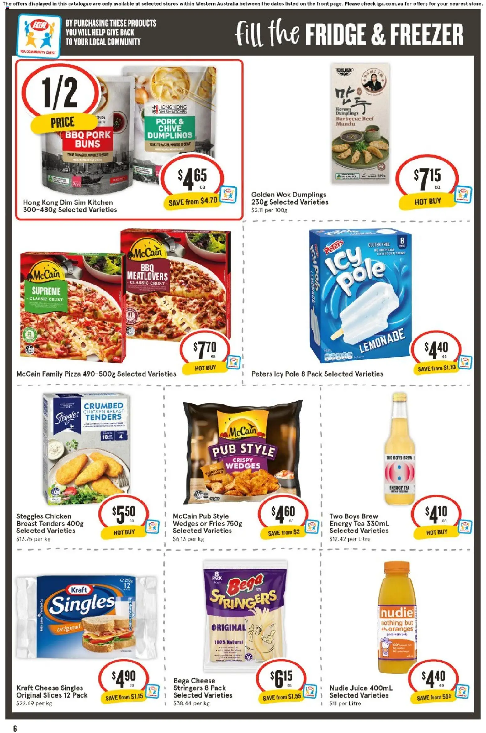 IGA catalogue - valid from 11.03.2026 | Page: 6 | Products: Pork, Oranges, Tea, Beef