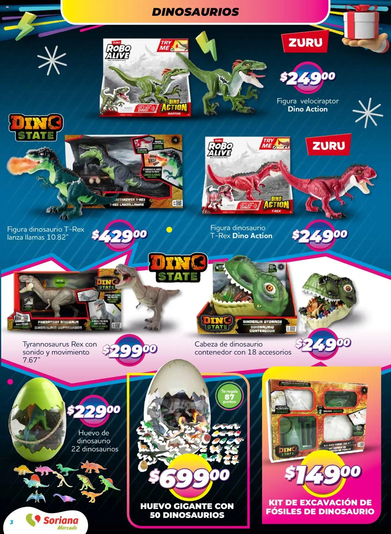 Nuevas ofertas de Soriana válidas en toda la República Mexicana desde el 09.10.2025. ¡Encuentra las mejores ofertas en Soriana - Reino de los Juguetes Mercado Nacional! | Página: 3 | Productos: Huevo, Contenedor, Té