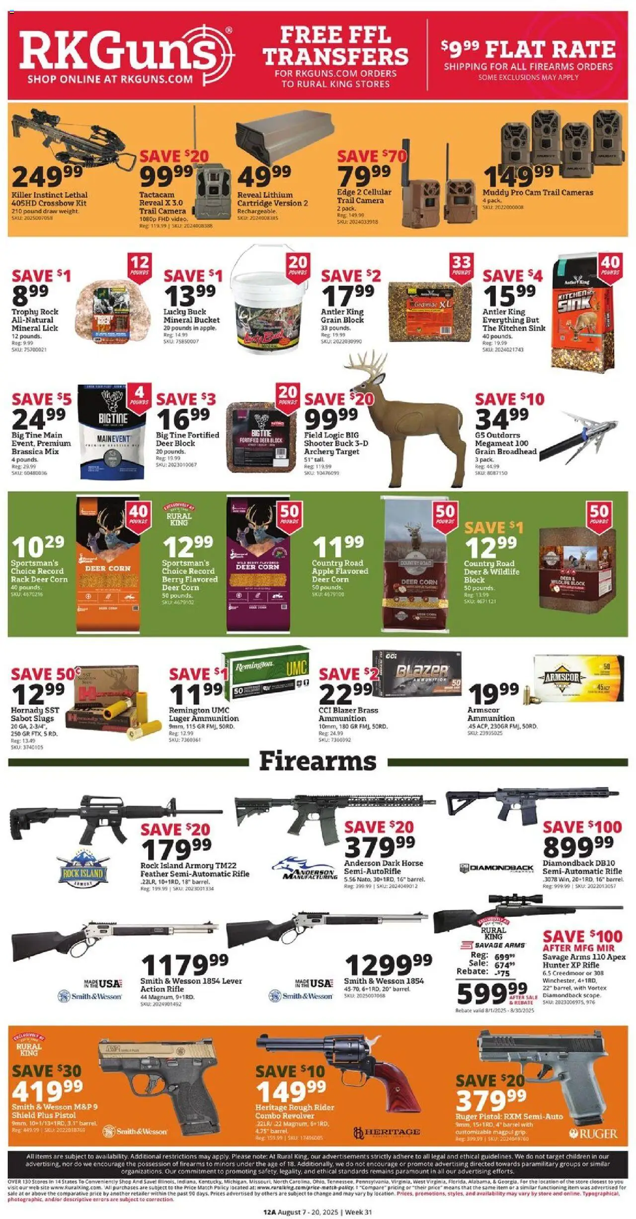 Rural King Weekly Ad - valid from 07.08.2025 | Page: 12 | Products: Broadhead, Archery, Trail Camera, Rifle