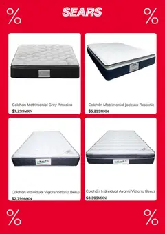 Nuevas ofertas de Sears válidas en toda la República Mexicana desde el 28.08.2025. ¡Encuentra las mejores ofertas en Sears - Promociones! | Página: 2 | Productos: Colchón