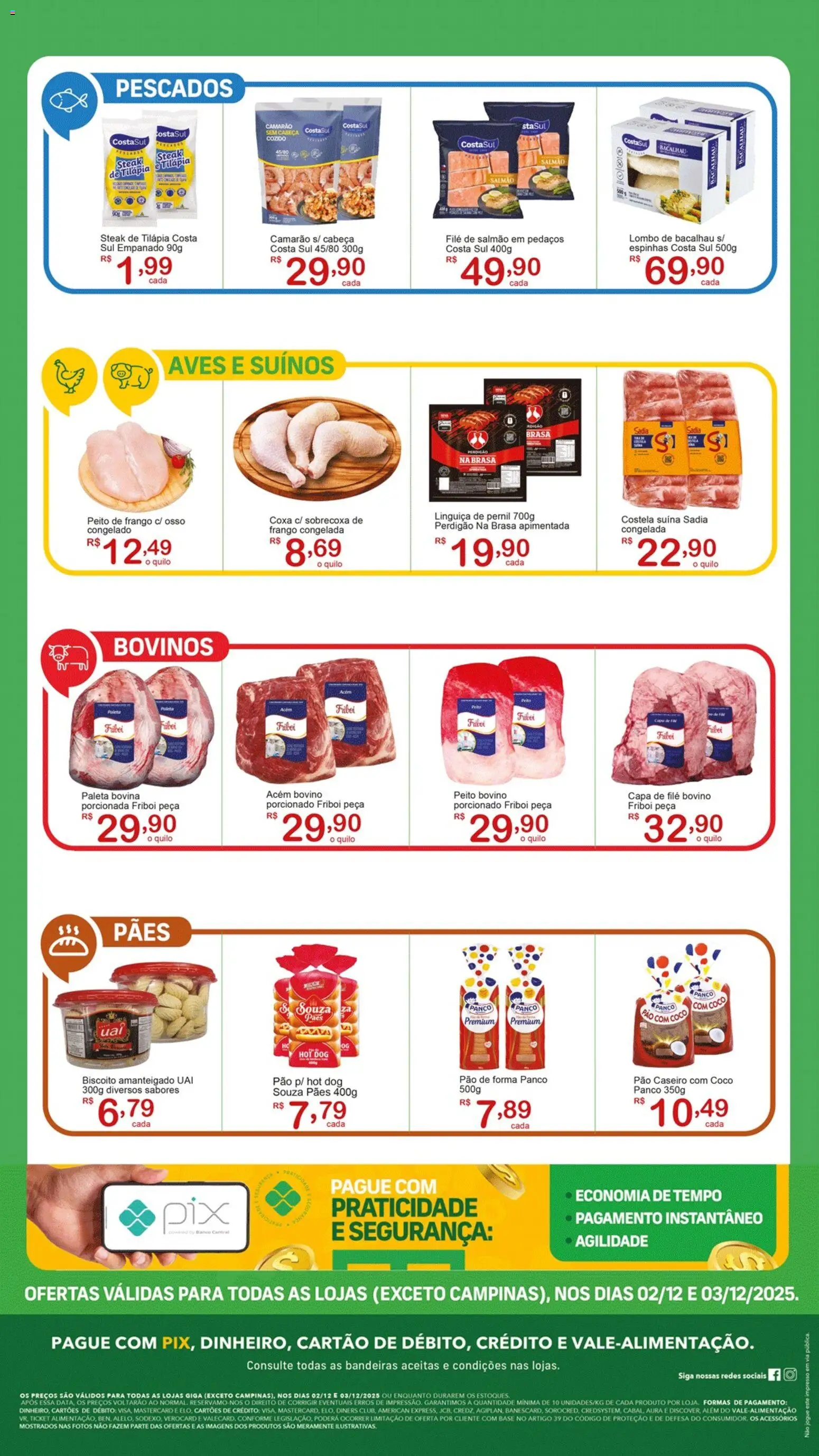 GIGA Atacado Folheto - válido de 02.12.2025 | Página: 2 | Produtos: Biscoito, Lombo, Pão de forma, Peito de frango