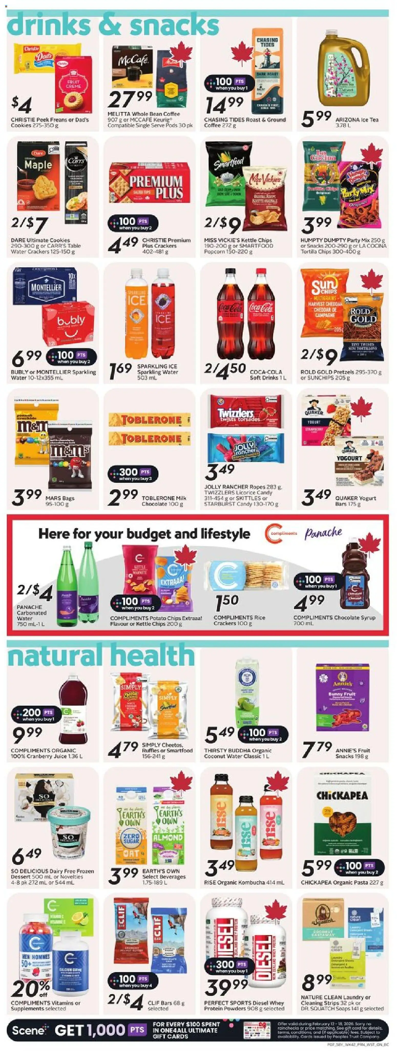 Safeway flyer valid from 12.02.2026 | Page: 10 | Products: Tea, Cookies, Coffee, Chocolate