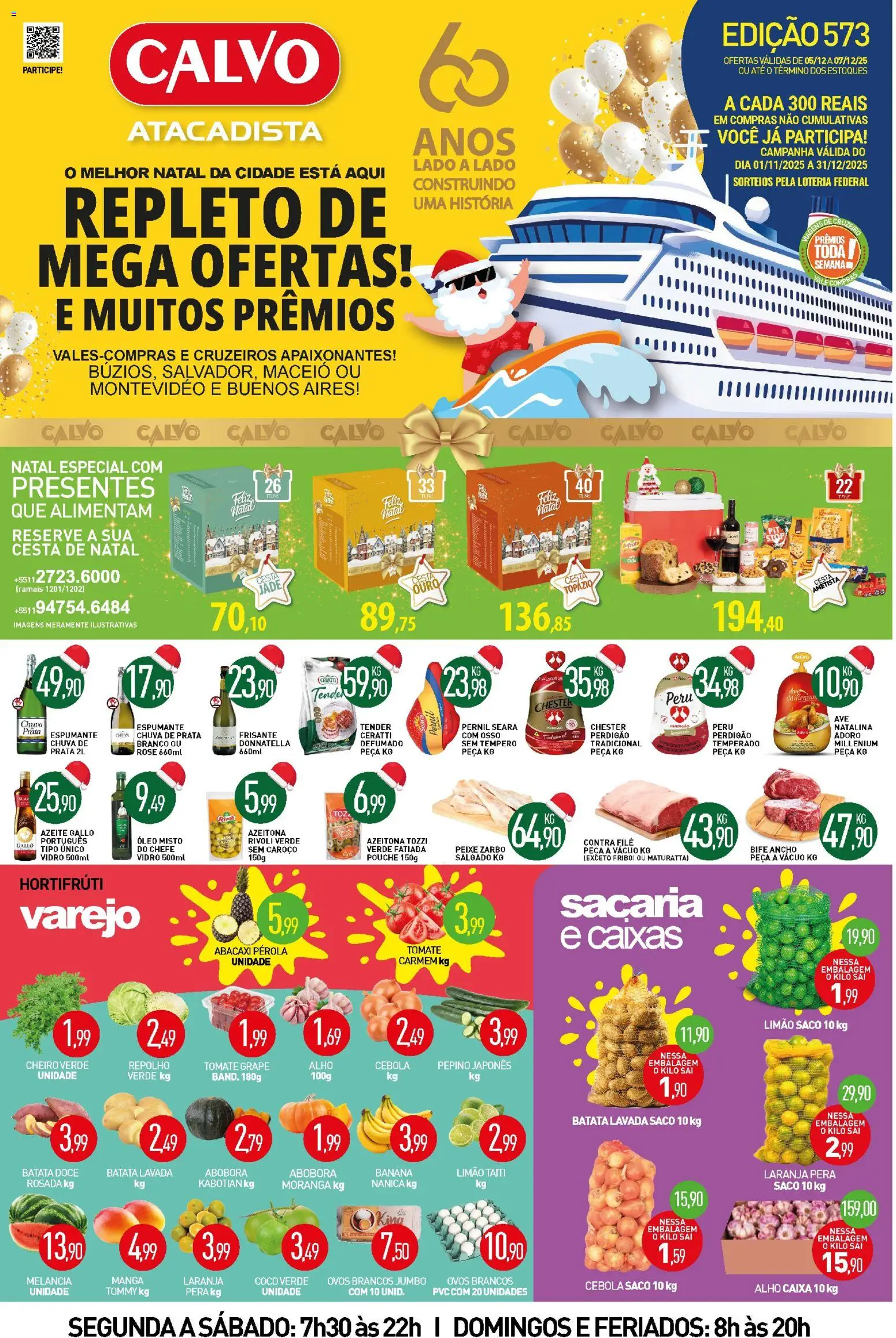 Calvo Atacadista Folheto - válido de 05.12.2025 | Página: 1 | Produtos: Espumante, Repolho, Pernil, Ovos