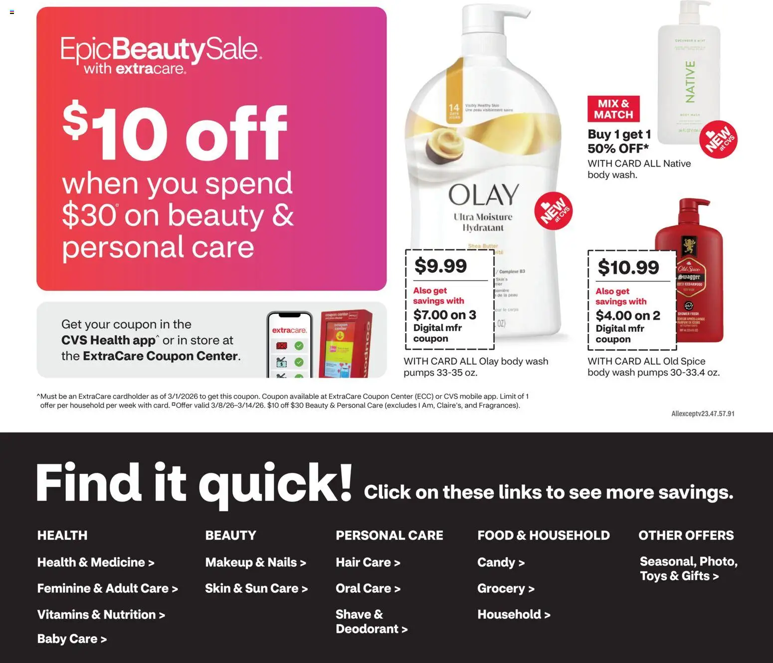 CVS Pharmacy Weekly Ad - NY - valid from 08.03.2026 | Page: 6 | Products: Shower, Butter, Deodorant, Body Wash