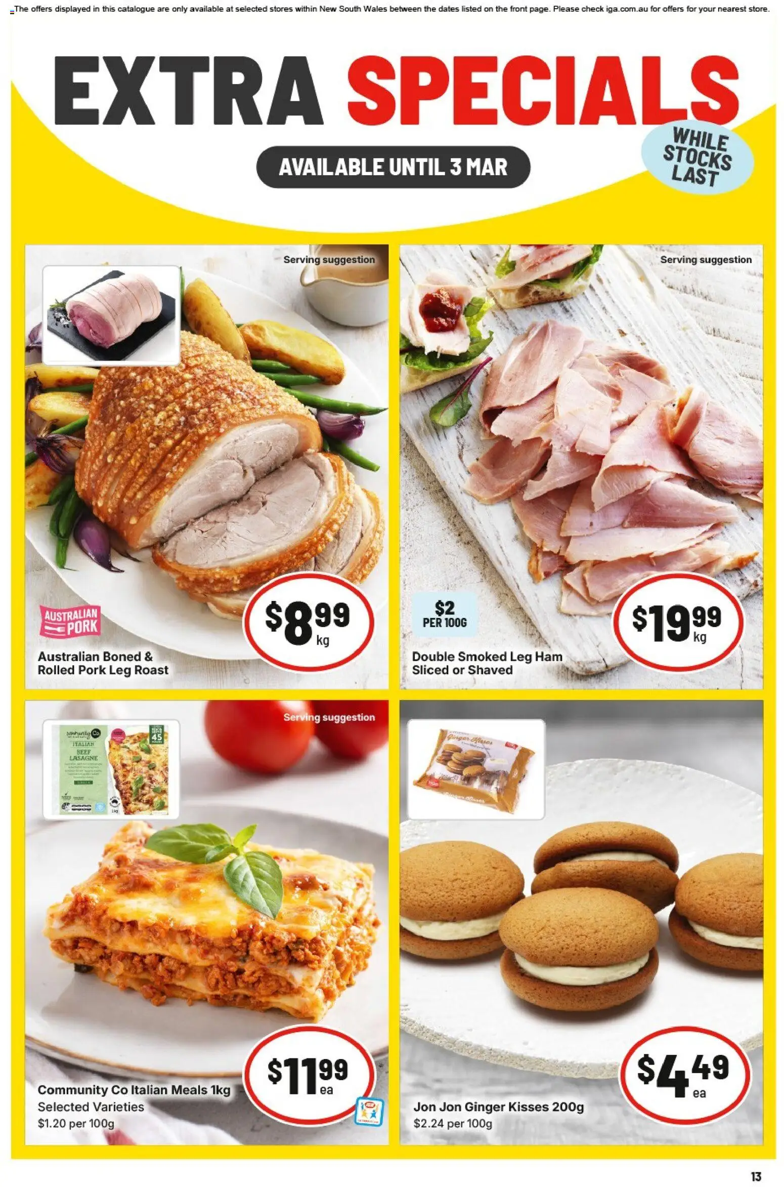 IGA catalogue - valid from 25.02.2026 | Page: 18 | Products: Ginger, Ham, Pork, Beef