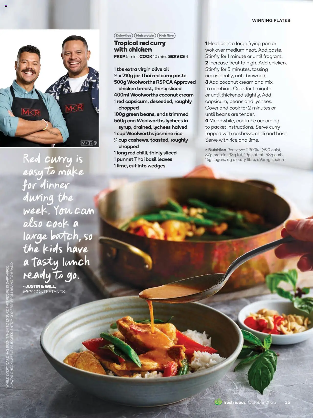 Woolworths catalogue - valid from 01.10.2025 | Page: 35 | Products: Curry, Oil, Chicken, Cream
