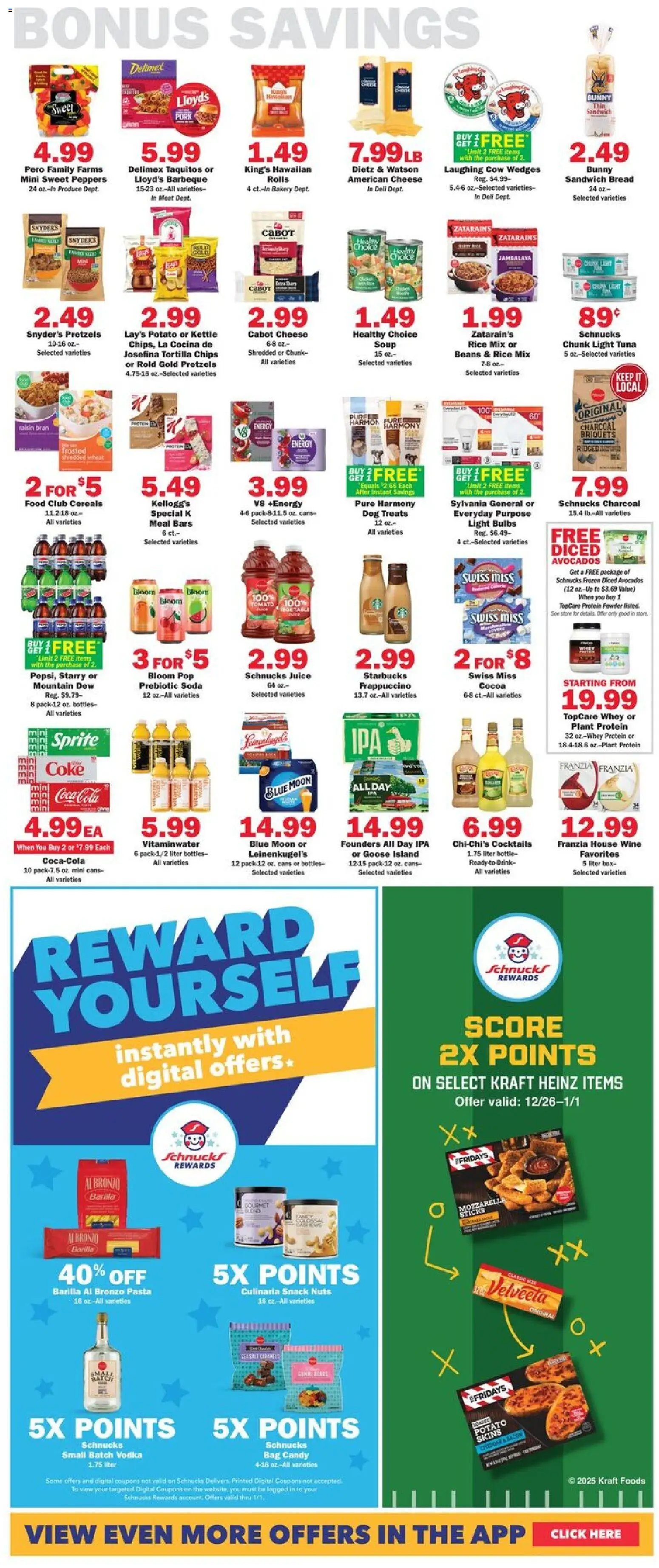 Schnucks Weekly Print Ad - IL - valid from 26.12.2025 | Page: 5 | Products: Bakery, Cheese, Vodka, Kettle