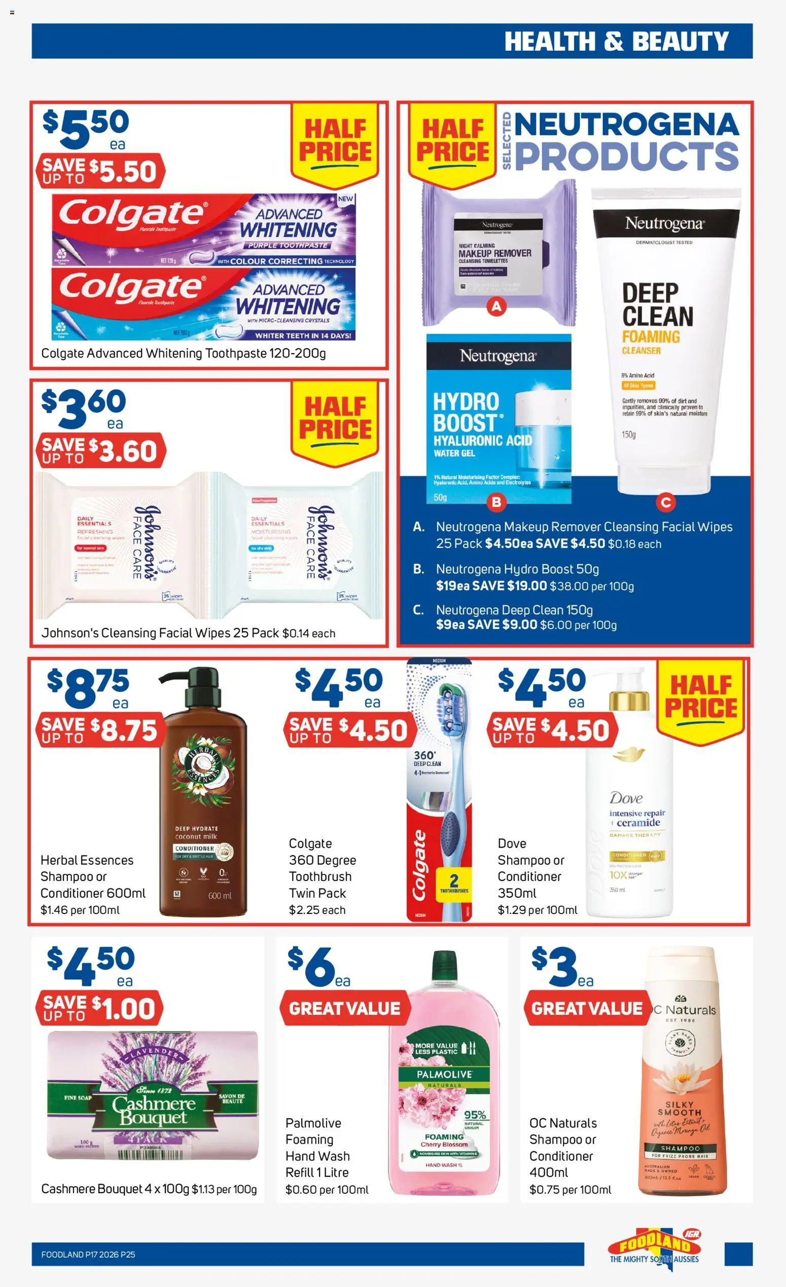 Foodland catalogue - valid from 22.04.2026 | Page: 25 | Products: Conditioner, Makeup, Toothbrush, Herbal