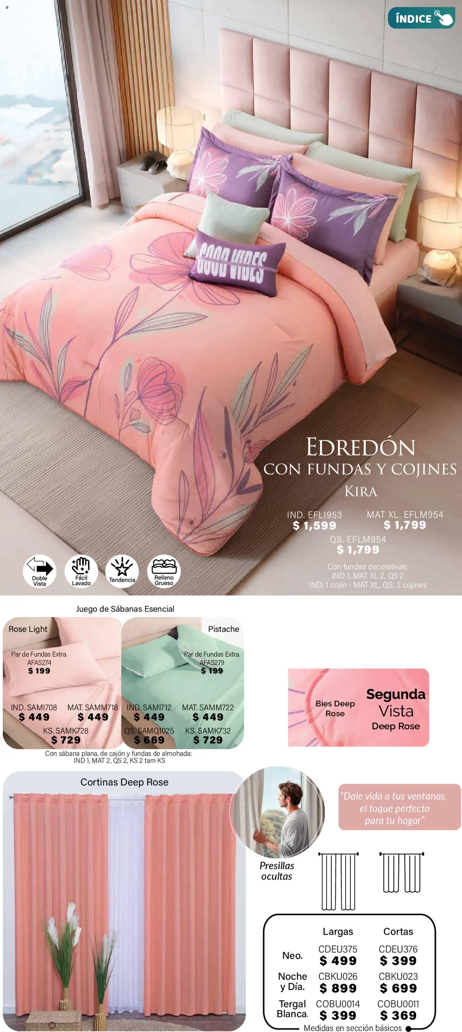 Nuevas ofertas de Colchas Concord válidas en toda la República Mexicana desde el 01.11.2025. ¡Encuentra las mejores ofertas en Colchas Concord Buen Fin! | Página: 129 | Productos: Juego, Almohada, Cortinas, Video